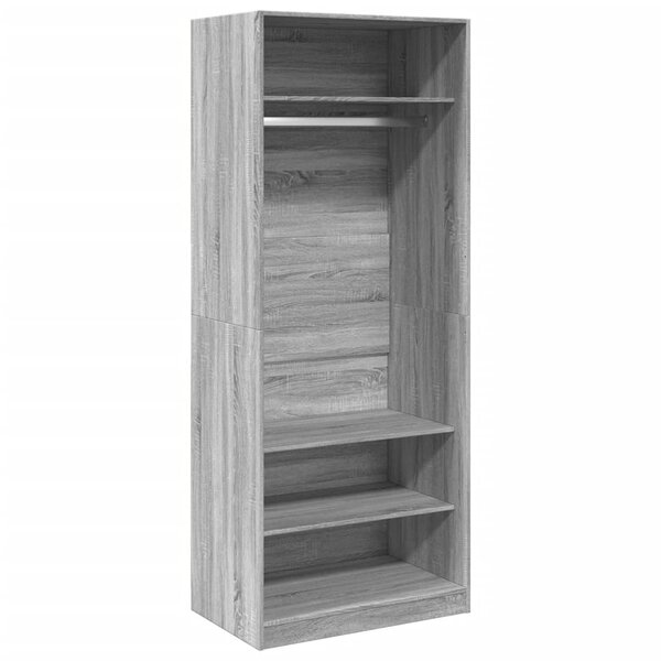 vidaXL Garde-robe sonoma gris 80x50x200 cm bois d'ingénierie