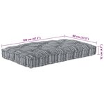 vidaXL Coussin de canapé sur palette Impression grise tissu