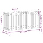 vidaXL Lit surélevé de jardin design de clôture bois douglas massif