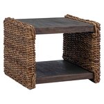 vidaXL Table basse Naturel 45 x 45 x 45 cm Bois de Mahogany Massif
