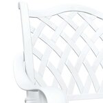 vidaXL Ensemble de tables de jardin 3 Pièces Blanc 80 x 80 x 75 cm