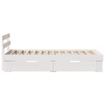 vidaXL Cadre de lit avec tête de lit Blanc 100 x 200 cm Pin massif