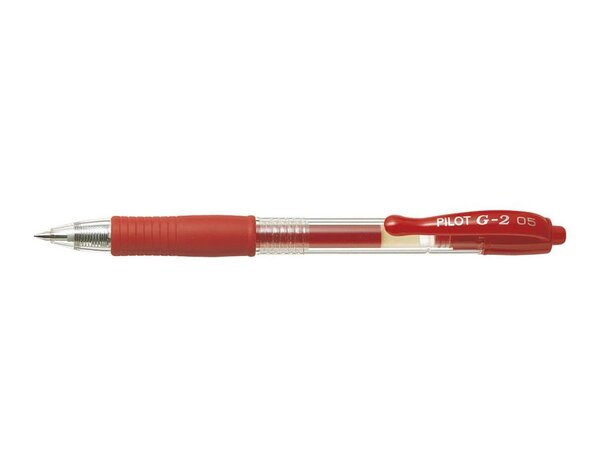 Stylo bille à encre Gel G2 05 Pointe Fine Rouge PILOT