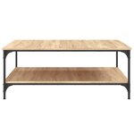 vidaXL Table basse chêne sonoma 100x100x40 cm bois d'ingénierie