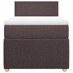 vidaXL Sommier à lattes de lit avec matelas Marron foncé 100x200 cm