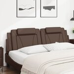 vidaXL Coussin de tête de lit Viana marron 180 cm similicuir