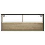 vidaXL Meuble TV chêne sonoma 100x31x39 5cm bois d'ingénierie et métal