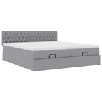 VidaXL Cadre de lit ottoman et matelas gris clair 160x200cm tissu