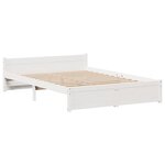 vidaXL Cadre de lit avec tête de lit sans matelas blanc 140x190 cm