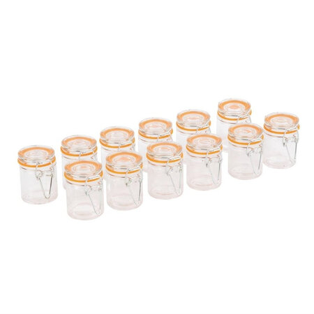 Mini bocaux à conserves 70 ml - lot de 12 -  - verre x80mm