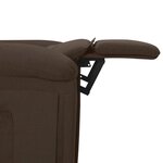 vidaXL Fauteuil électrique de massage Marron foncé Tissu