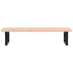 vidaXL Étagère de vasque murale acier et bois massif de hêtre