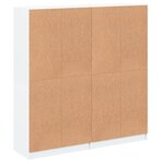 vidaXL Bibliothèque avec portes blanc 136x37x142 cm bois d'ingénierie