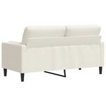 vidaXL Canapé 2 places avec oreillers décoratifs crème 140 cm velours