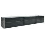 vidaXL Lit surélevé de jardin Acier galvanisé 480x80x45 cm Anthracite