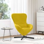 vidaXL Fauteuil œuf Jaune 63 x 73 x 90 cm Velours