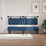 vidaXL Tête de lit suspendue Bleu Tissu