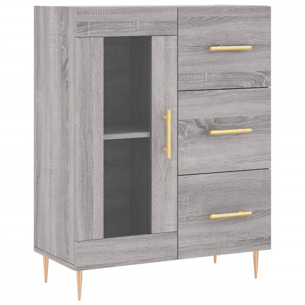 vidaXL Buffet sonoma gris 69 5x34x90 cm bois d'ingénierie