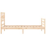 vidaXL Cadre de lit avec tête de lit 90x200 cm bois massif