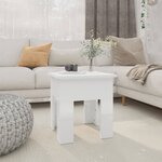 vidaXL Table basse blanc brillant 40x40x42 cm bois d'ingénierie