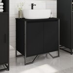 vidaXL Armoire lavabo de salle de bain noir 60x35x60 cm