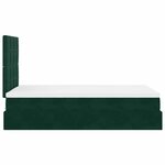 vidaXL Cadre de lit ottoman avec matelas vert foncé 120x190 cm velours