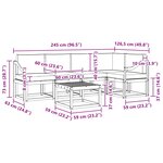 vidaXL Ensemble de canapés d'extérieur 6 Pièces Naturel et Crème