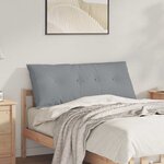 vidaXL Coussin de Dos Gris clair 120 x 19 x 50 cm tissu