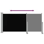 vidaXL Auvent latéral rétractable de patio 120 x 300 cm Noir