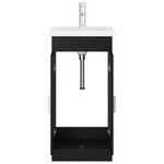 vidaXL Meuble de salle de bain avec évier Chêne noir 42 x 40 x 84 5 cm