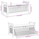 vidaXL Banc de rangement de jardin avec coussin 126 cm Bois d'acacia