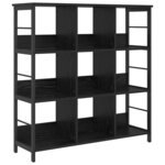 vidaXL Étagère Chêne noir 102 x 32 x 104 5 cm Bois d'ingénierie