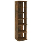 vidaXL Étagère à chaussures Chêne fumé 27 5x27x102cm Bois d'ingénierie