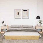 vidaXL Cadre de lit sans matelas 180x200 cm bois massif de chêne