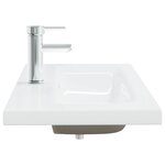 vidaXL Lavabo encastré avec robinet 91x39x18 cm céramique blanc