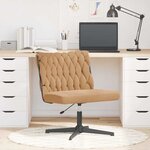 vidaXL Chaise pivotante de bureau beige bouclé comme de la laine tissu