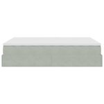 vidaXL Cadre de lit ottoman et matelas gris clair 140x190 velours