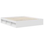 vidaXL Cadre de lit avec tête de lit Blanc 180 x 200 cm Pin massif