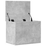 vidaXL Boîte de rangement gris béton 60x42x46 cm bois d'ingénierie