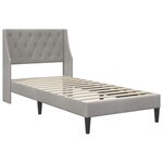 vidaXL Cadre de lit avec tête de lit Gris clair 90 x 190 cm Velours