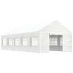 vidaXL Belvédère avec toit blanc 11 15x4 08x3 22 m polyéthylène