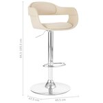 vidaXL Tabouret de bar Blanc Similicuir