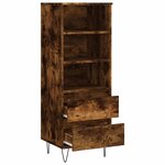 vidaXL Buffet haut Chêne fumé 40x36x110 cm Bois d'ingénierie