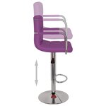 vidaXL Tabourets de bar lot de 2 violet similicuir