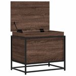 vidaXL Boîte de rangement avec couvercle chêne marron bois ingénierie