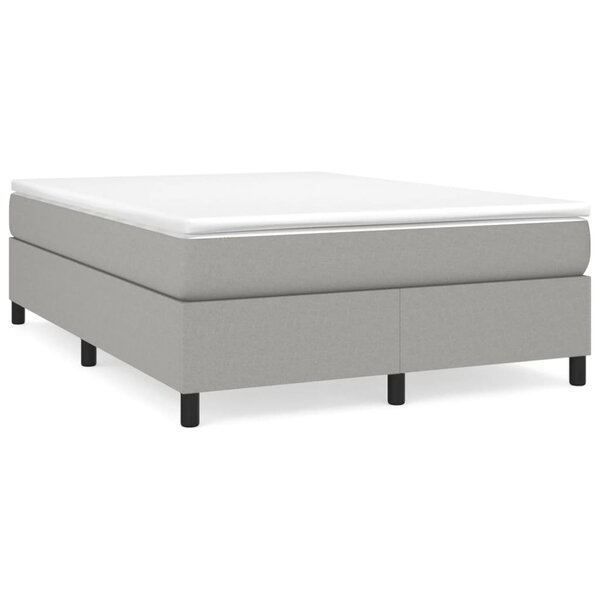 vidaXL Cadre de lit Gris clair 140x200 cm Tissu