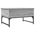 vidaXL Table basse sonoma gris 70x50x40 cm bois d'ingénierie et métal