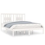 vidaXL Cadre de lit sans matelas blanc bois massif 140x200 cm