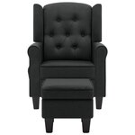 vidaXL Fauteuil de massage avec repose-pied Gris foncé Tissu