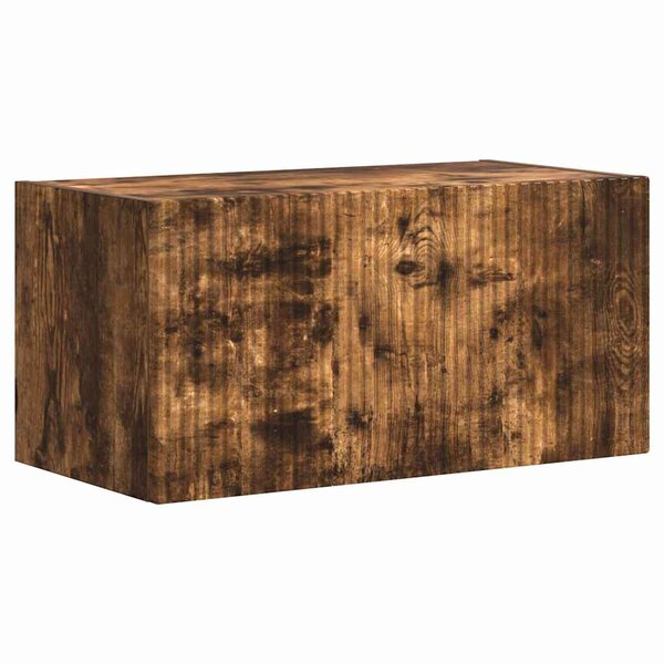 vidaXL Meuble TV mural Chêne fumé 60 x 31 x 29.5 cm Bois d'ingénierie